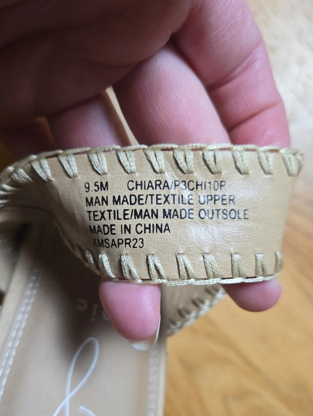 Joie Chiara tan stitched trim slide-on low heel sandals - Picture 6 of 7